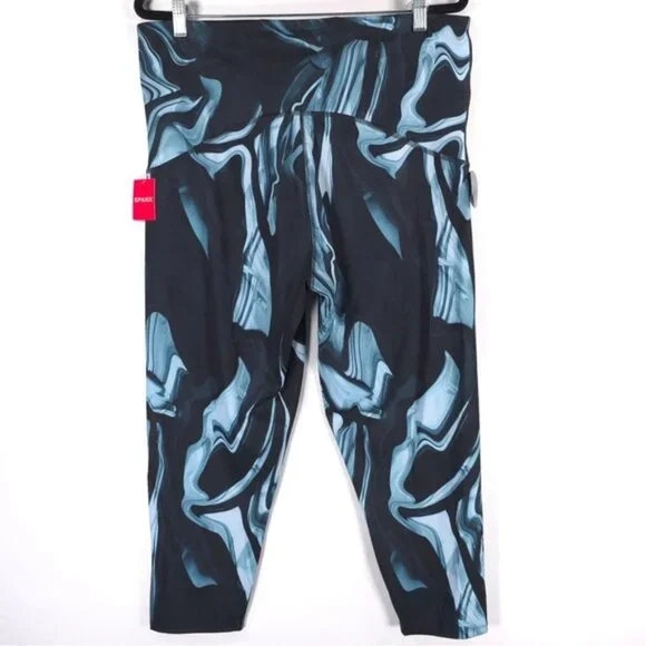 NWT SPANX Booty Boost 7/8 Printed Marble Leggings 50244R Marbled Size 2X